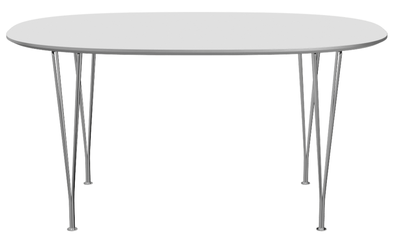 Superellipse™ Dining Table - Fritz Hansen - Table + Task - Clear Lacquered Walnut - Chromed Steel - HORNE