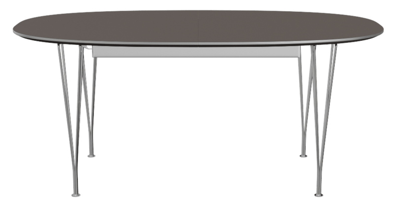 Superellipse™ Extendable Dining Table - Fritz Hansen - Table + Task - White Finix Laminate - Chromed Steel - HORNE
