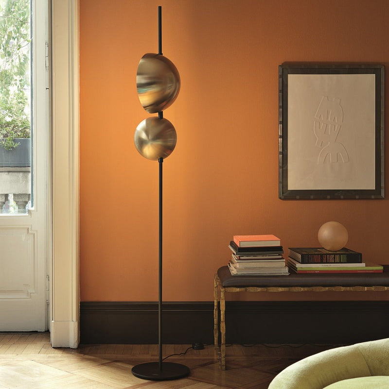 Superluna Floor Lamp - Oluce - Floor Lamps - Black - HORNE