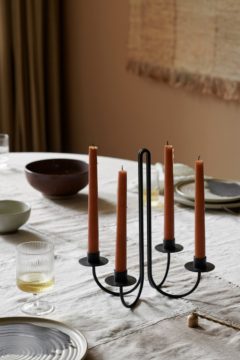 Sway Candelabra - Ferm Living - Candle Holders - Black - HORNE