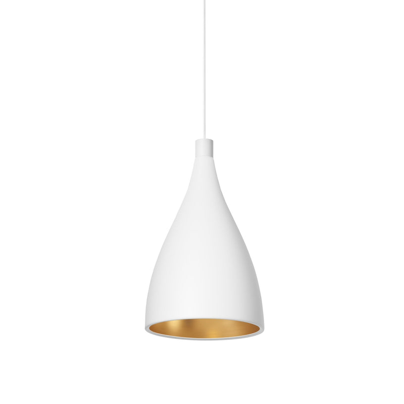 Swell XL Single Pendant - Pablo Designs - Chandeliers - White/Brass - Narrow - HORNE