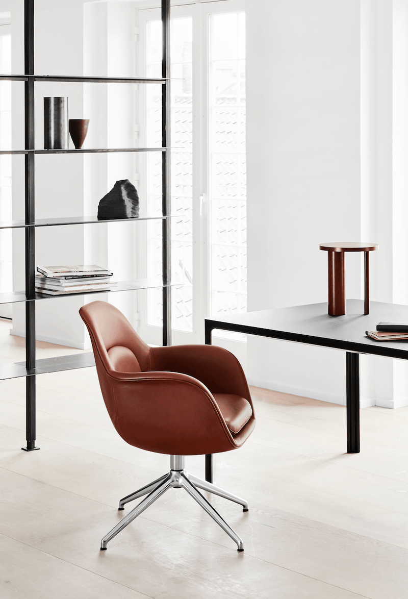 Swoon Chair Swivel Base - Chrome - Fredericia - Chairs - Omni 301 - HORNE