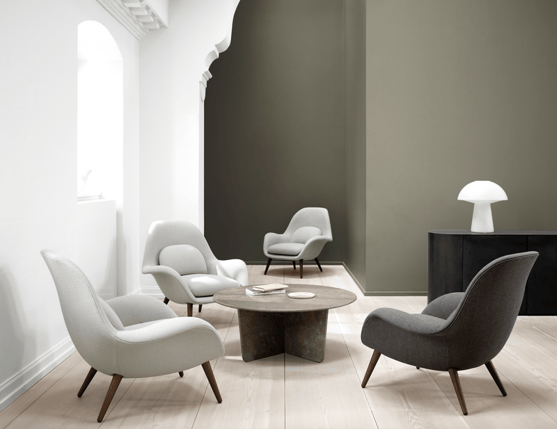 Swoon Lounge - Black Lacquered Oak - Fredericia - Chairs - HORNE