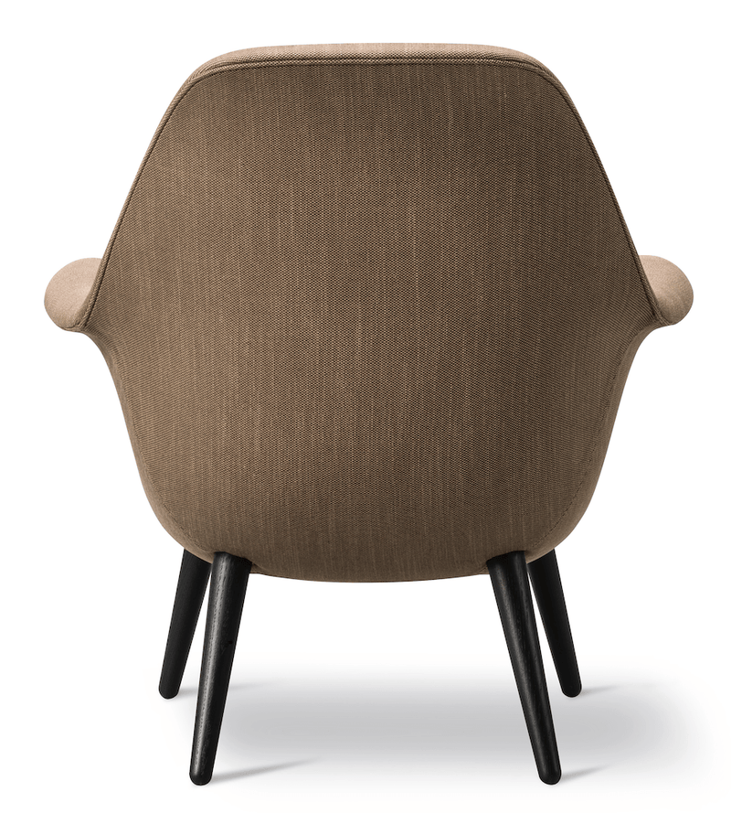 Swoon Lounge Petit Wood Base - Black Lacquered Oak - Fredericia - Chairs - Harald 343 - HORNE