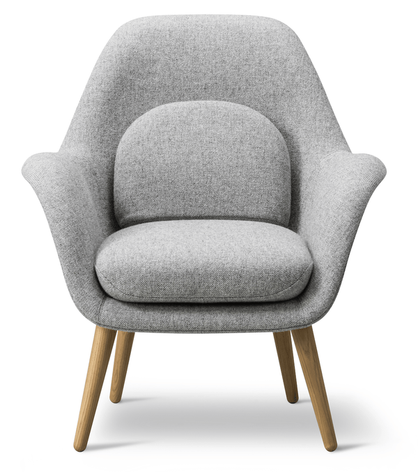 Swoon Lounge Petit Wood Base - Oiled Oak - Fredericia - Chairs - Hallingdal 130 - HORNE