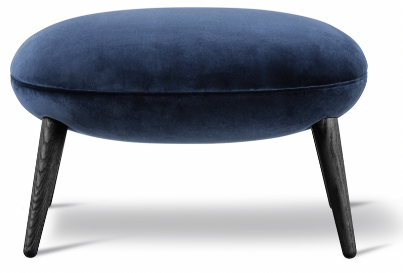 Swoon Ottoman - Black Lacquered Oak - Fredericia - Stools + Benches + Ottomans - HORNE