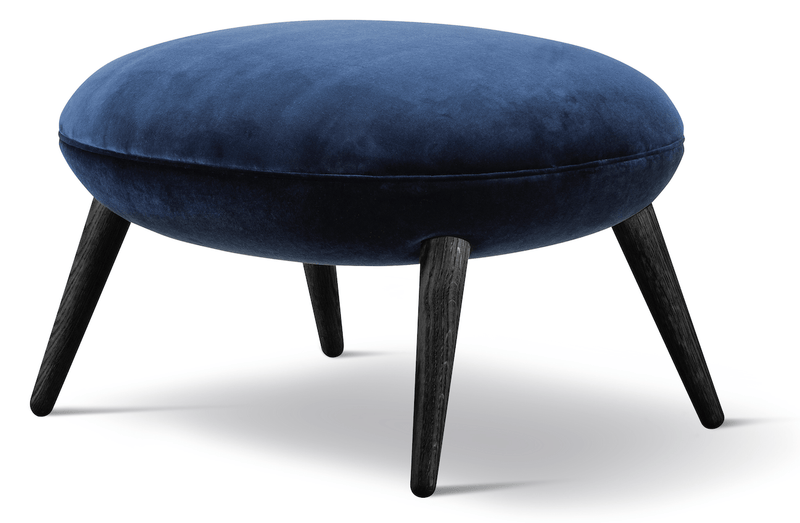 Swoon Ottoman - Black Lacquered Oak - Fredericia - Stools + Benches + Ottomans - HORNE