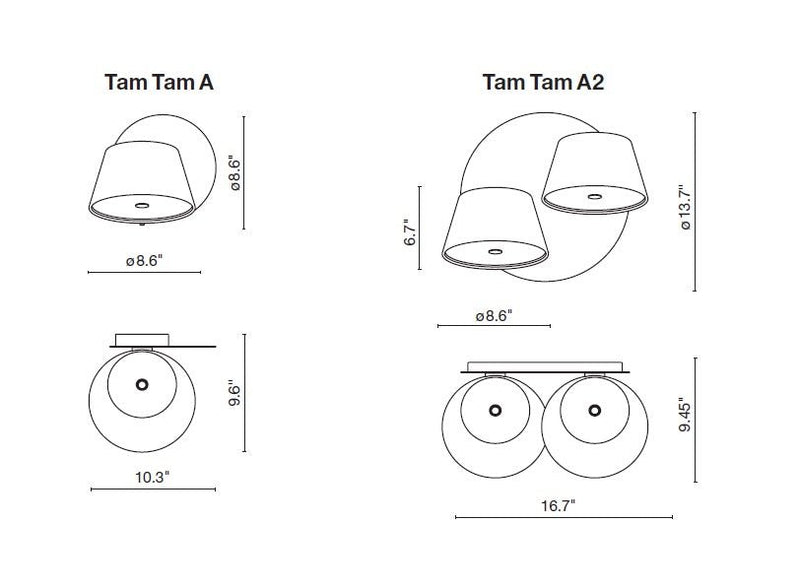Tam Tam Wall Sconce - Single Shade
