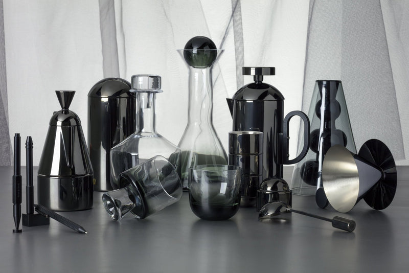 Tank Whiskey Glass Black - Set of 2 - Tom Dixon - Drinkware - HORNE