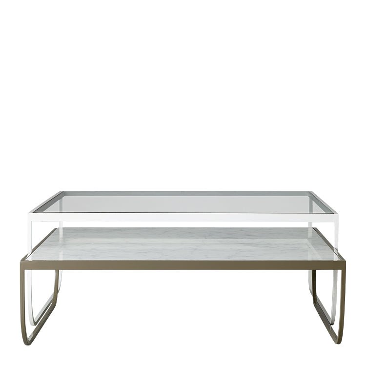 Tati Coffee Table 90 - Low - Asplund - Tables + Desks - P2 - White Stained Oak - 15 White - HORNE