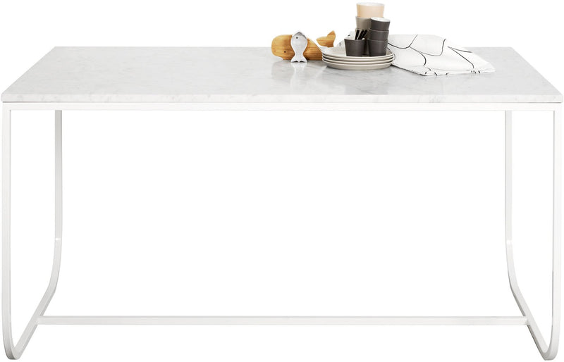 Tati Dining Table 140 - Asplund - Tables + Desks - Carrara Marble - 15 White - HORNE