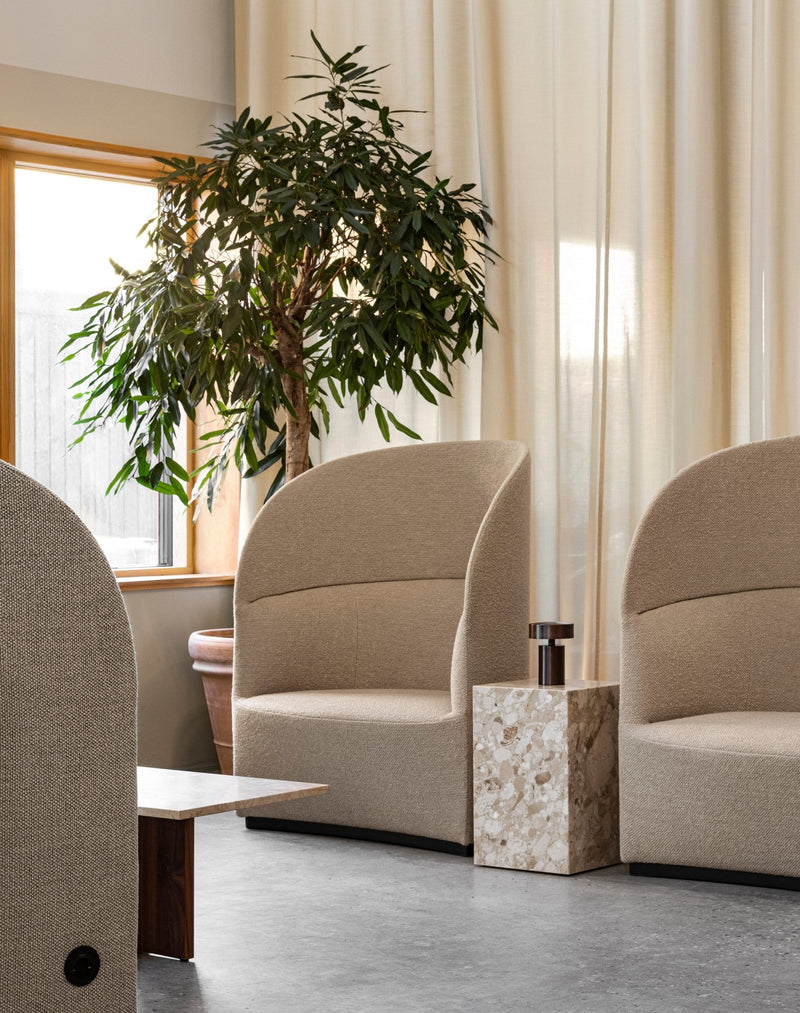 Tearoom Lounge Chair, High Back - Audo Copenhagen - Chairs - Boucle 02 - With Power Outlet - HORNE