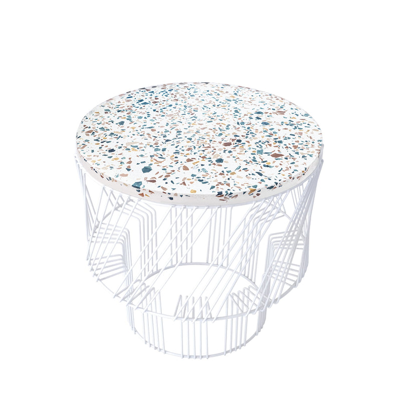 Terrazzo Side Table - Bend Goods - Tables - White - HORNE