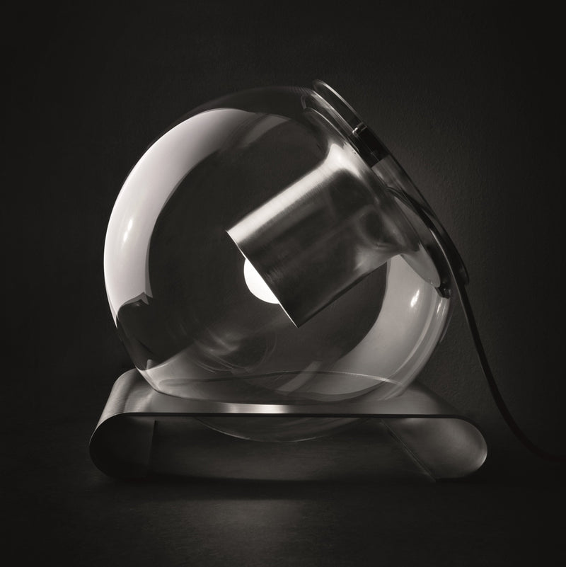 The Globe Table Lamp - Oluce - Table + Task - Nickel - HORNE