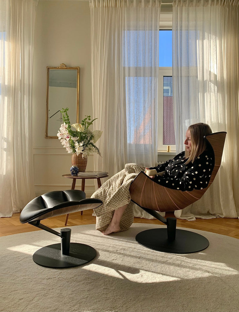 The Lobster Chair - Bruunmunch - Chairs - Lobster Chair Only - Walnut Veneer - Satin Chrome Steel - HORNE