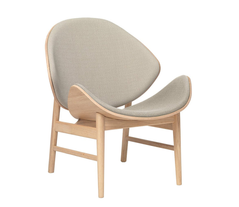 The Orange Lounge Chair - Upholstered Back and Seat - Warm Nordic - Chairs - Black Leather/ Black Oak - HORNE