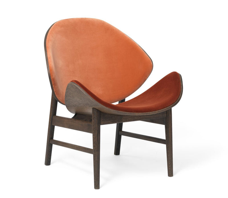 The Orange Lounge Chair - Upholstered Back and Seat - Warm Nordic - Chairs - Black Leather/ Black Oak - HORNE