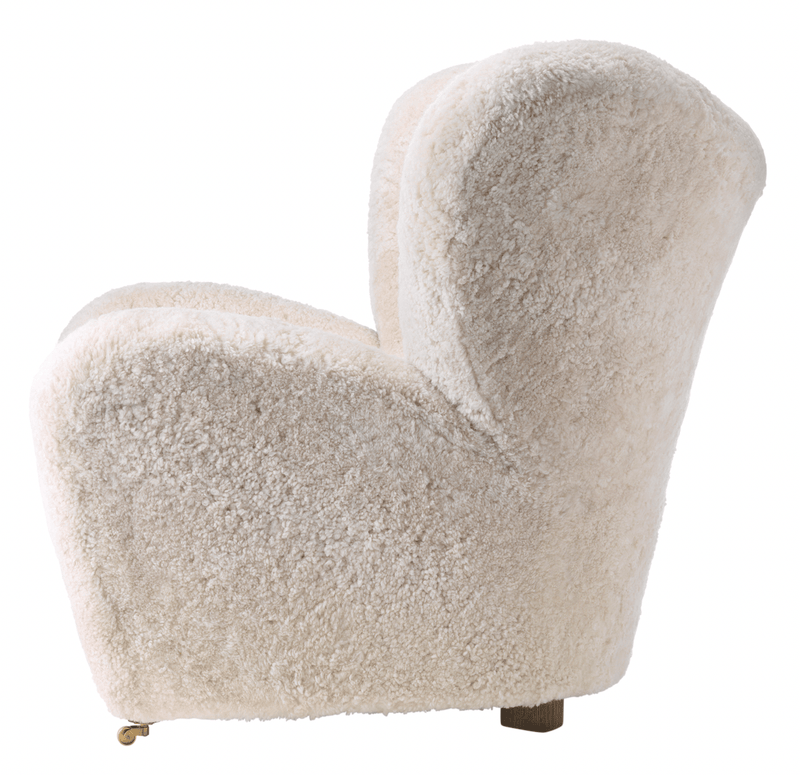 The Tired Man Chair & Footstool - Sheepskin - Audo Copenhagen - Chairs - Chair Only - Natural Oak - Honey - HORNE
