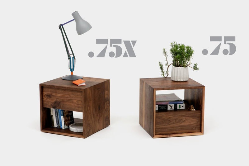 THN .75 Night Stand - Artless - Bedside Tables - Top - Solid Walnut with Walnut Drawer - HORNE