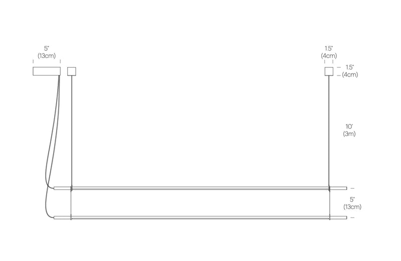 T.O. Pendant 2 Stack - Pablo Designs - Pendants - Matte Black - Graphite - HORNE