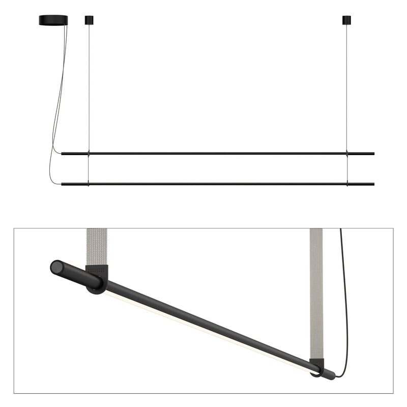 T.O. Pendant 2 Stack - Pablo Designs - Pendants - Matte Black - Graphite - HORNE