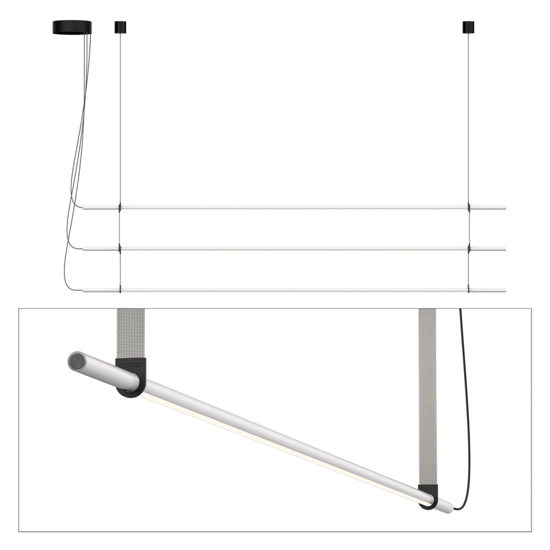 T.O. Pendant 3 Stack - Pablo Designs - Pendants - Matte Black - Graphite - HORNE