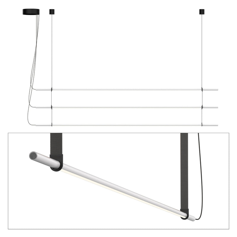 T.O. Pendant 3 Stack - Pablo Designs - Pendants - Matte Black - Graphite - HORNE