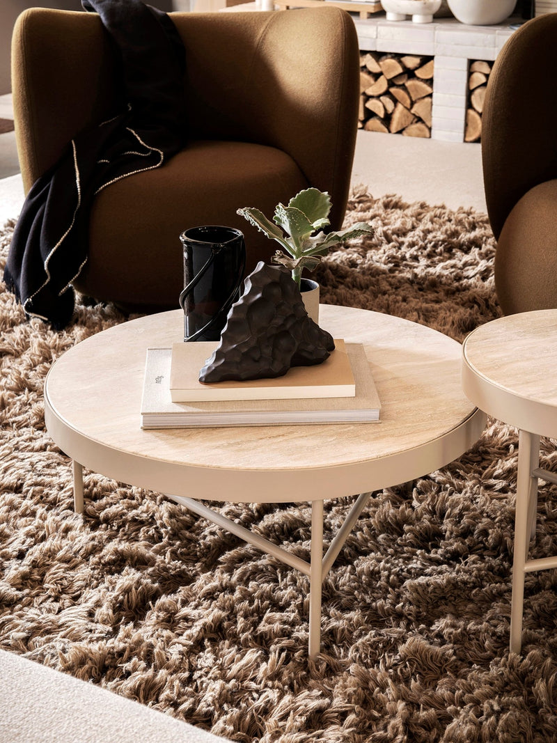 Travertine Table - Ferm Living - Tables + Desks - Medium - HORNE