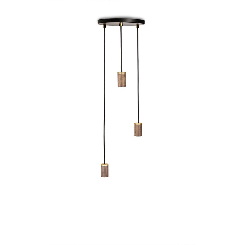 Triple Pendant - Tala - Black - Brass - Sphere IV - HORNE