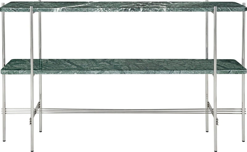 TS Console - 2 Racks - Polished Steel - Gubi - Tables + Desks - Black Marquina Marble - HORNE