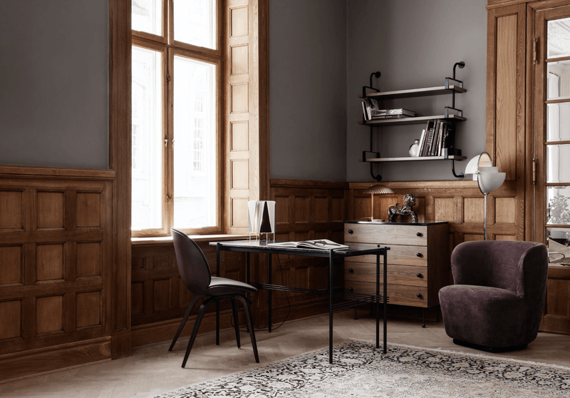 Gubi TS Desk - Marble & Glass 