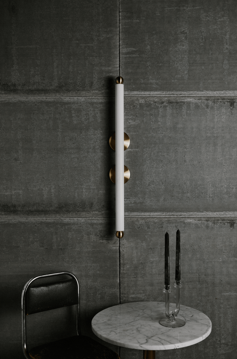 Tube Sconce XL - Workstead - Wall Sconces - Hewn Brass - HORNE