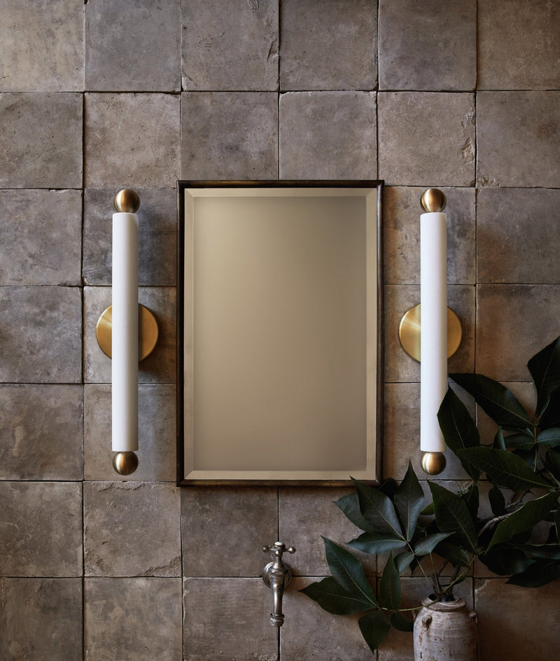 Tube Sconce/Flush Mount - Workstead - Wall Sconces - Hewn Brass - HORNE