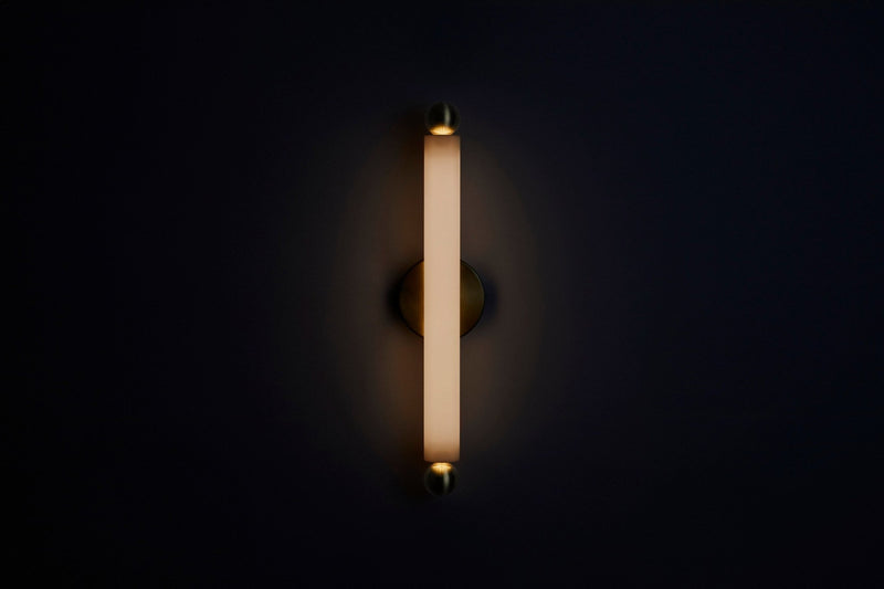 Tube Sconce/Flush Mount - Workstead - Wall Sconces - Hewn Brass - HORNE