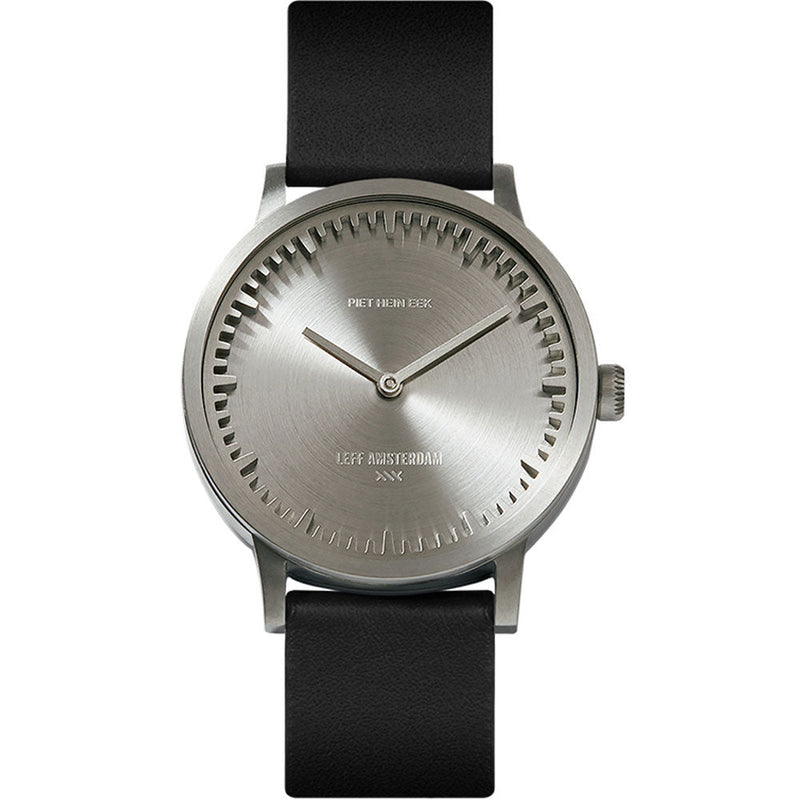 Tube Watch T32 - Leff Amsterdam - Clocks + Watches - Black Face - Black Leather Strap - HORNE