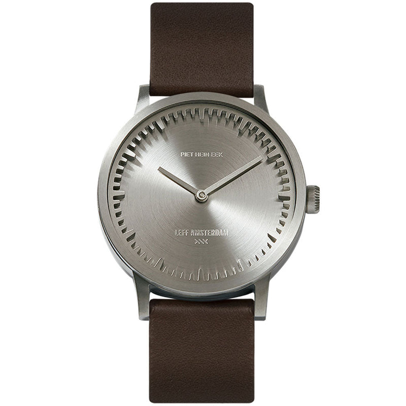 Tube Watch T32 - Leff Amsterdam - Clocks + Watches - Black Face - Black Leather Strap - HORNE