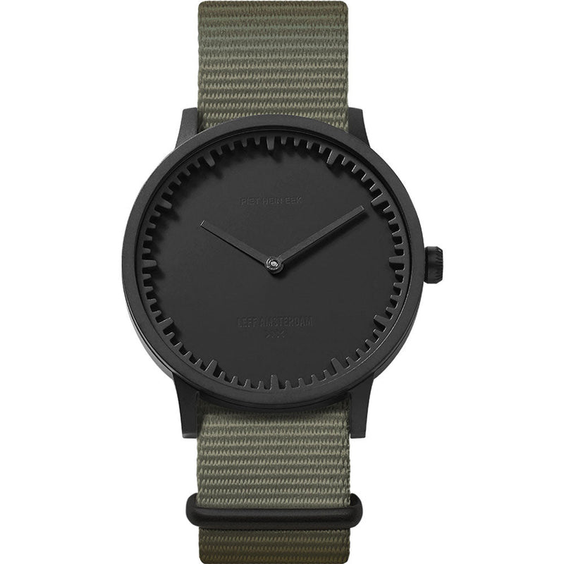 Tube Watch T40 - Leff Amsterdam - Clocks + Watches - Black Face - Green Nato Strap - HORNE