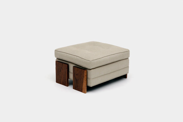 Up Ottoman With Planks - Artless - Stools + Benches + Ottomans - Smoke - HORNE