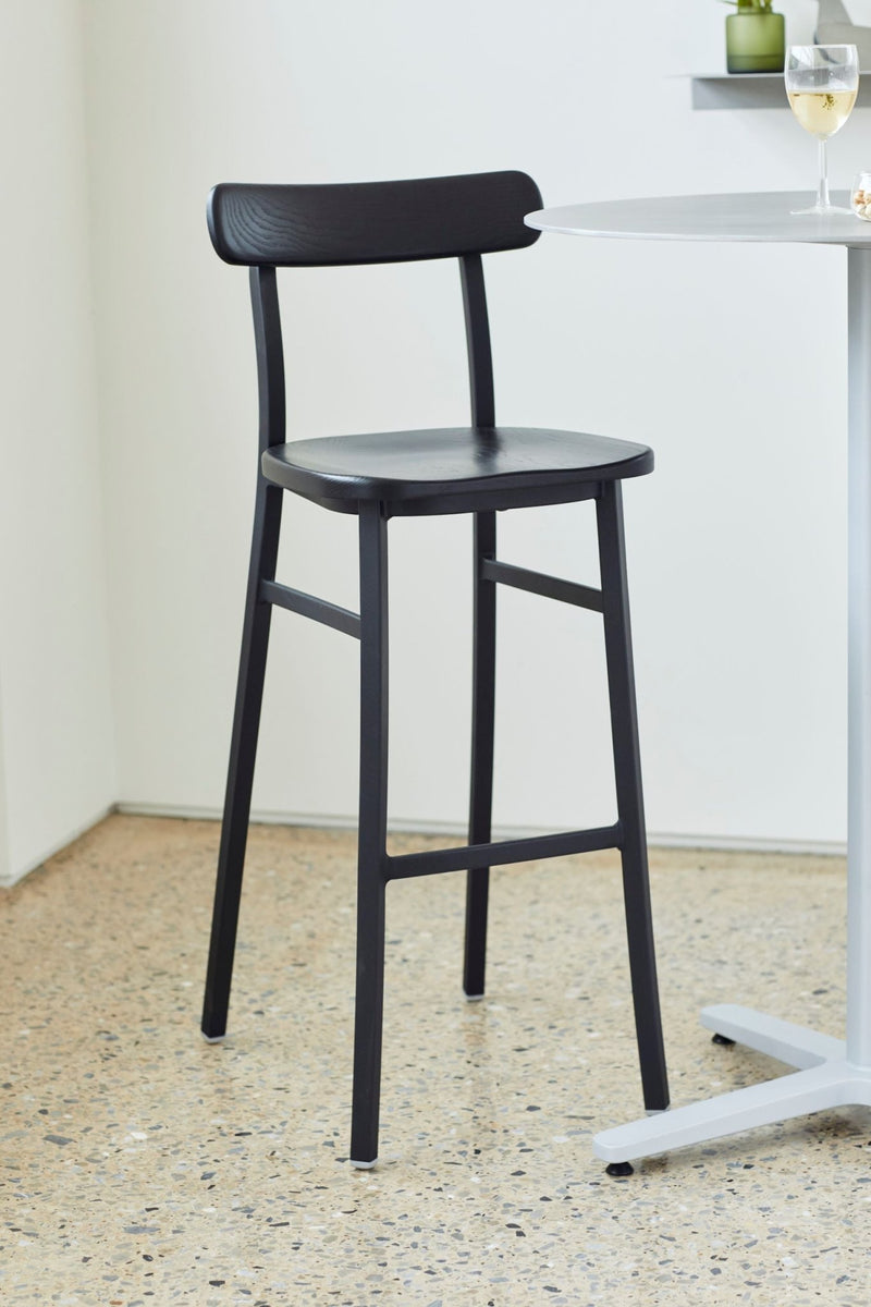 Utility Bar Stool - Emeco - Stools + Benches + Ottomans - Hand Brushed - Accoya - HORNE
