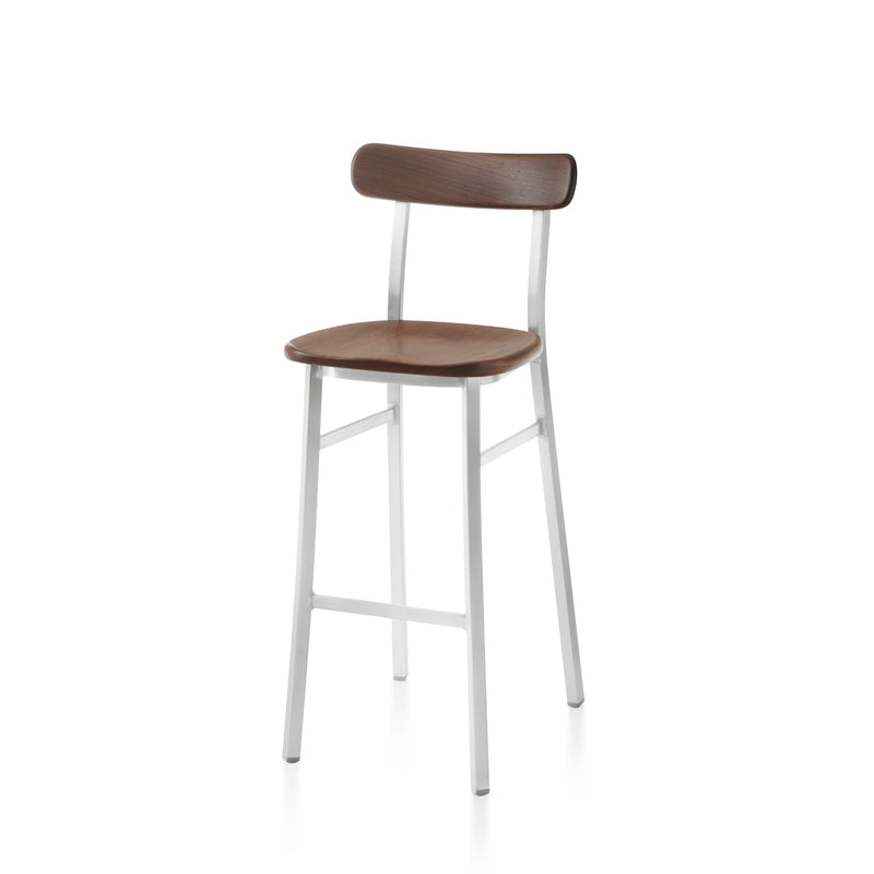 Utility Bar Stool - Emeco - Stools + Benches + Ottomans - Hand Brushed - Accoya - HORNE
