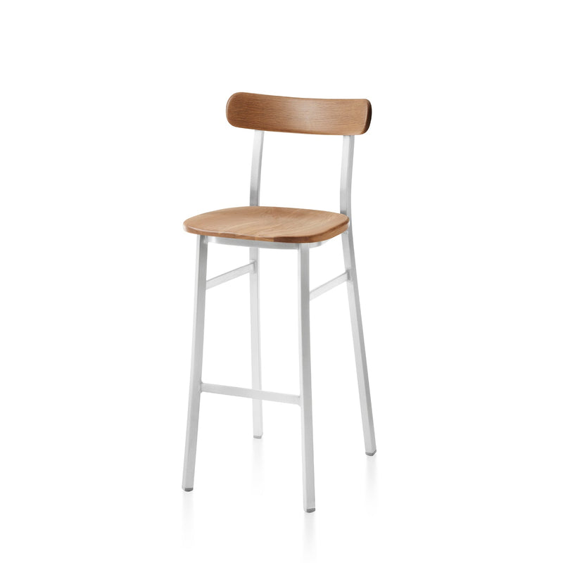Utility Bar Stool - Emeco - Stools + Benches + Ottomans - Hand Brushed - Accoya - HORNE