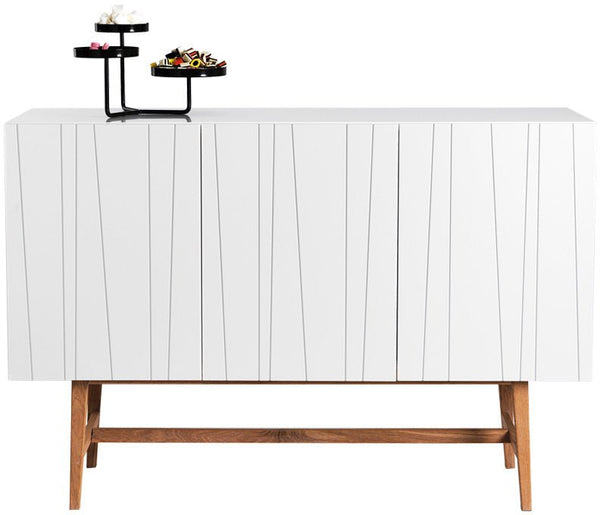 Vass V60:135 Cabinet 3 Doors - Stand Base - Asplund - Sideboards + Cabinets - P6 Dark Smoked Oak - White - 15 - HORNE