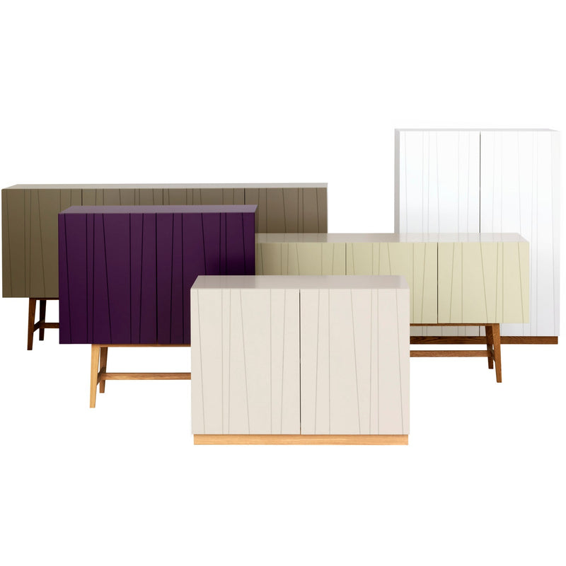 Vass V60:180 Cabinet 4 Doors - Stand Base - Asplund - Sideboards + Cabinets - P2 White Stained Oak - White - 15 - HORNE