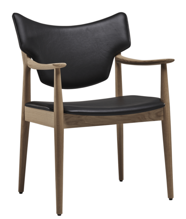 Veng Armchair - Eikund - Chairs - Textile Blackened Blue - White Oiled Oak - HORNE