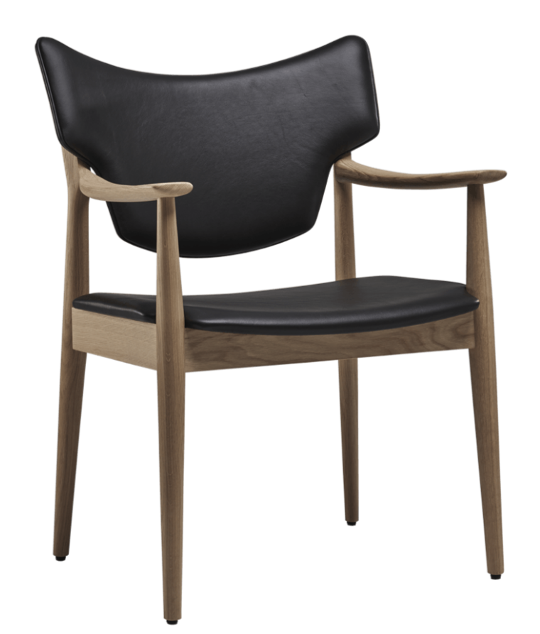 Veng Armchair - Eikund - Chairs - Textile Blackened Blue - White Oiled Oak - HORNE