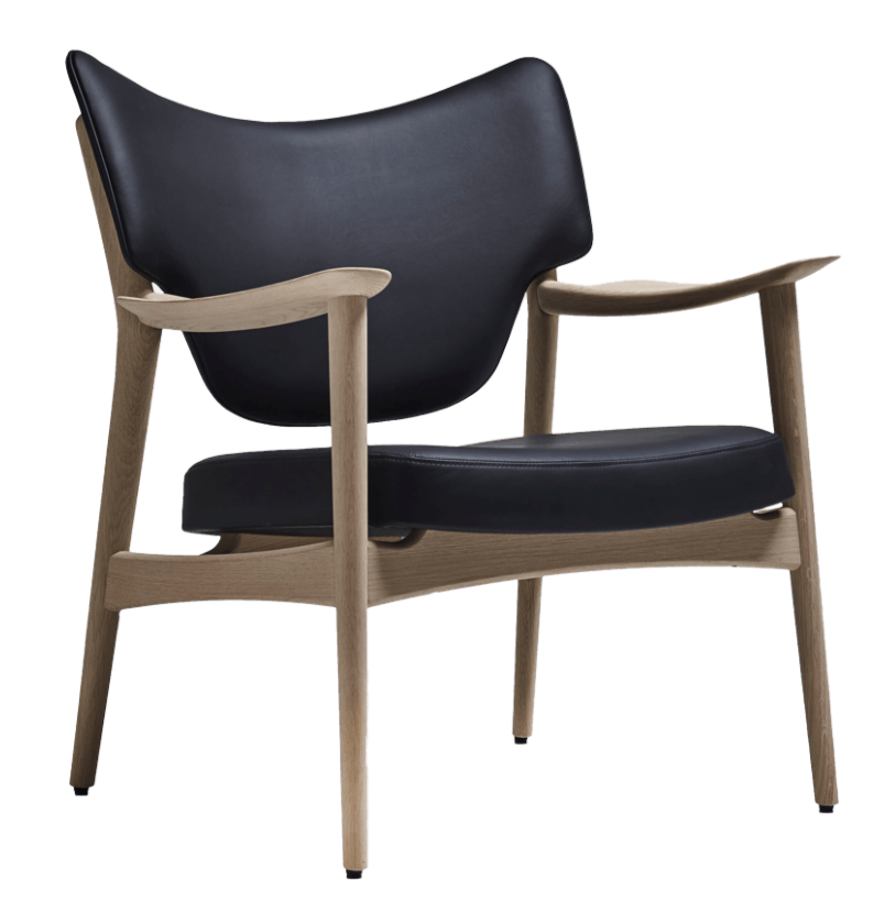 Veng Lounge Chair - Eikund - Chairs - Textile Blackened Blue - White Oiled Oak - HORNE