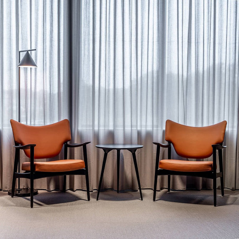 Veng Lounge Chair - Eikund - Chairs - Textile Blackened Blue - White Oiled Oak - HORNE