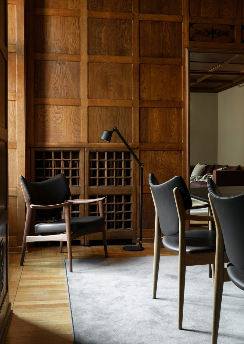 Veng Lounge Chair - Eikund - Chairs - Textile Blackened Blue - White Oiled Oak - HORNE