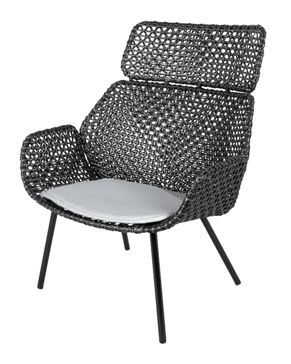 Vibe Highback Chair - Cane Line - Outdoor Furniture - Light Grey Natté - HORNE