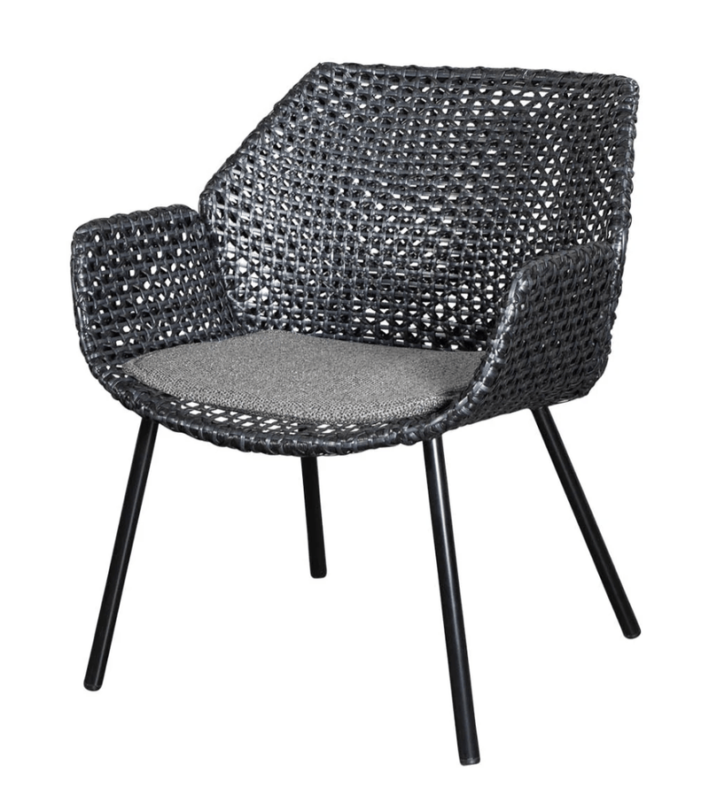 Vibe Lounge Chair - Cane Line - Outdoor Furniture - Black / Graphite - No Cushion - HORNE